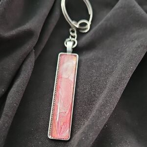 Elegant Pink Marble Keychain